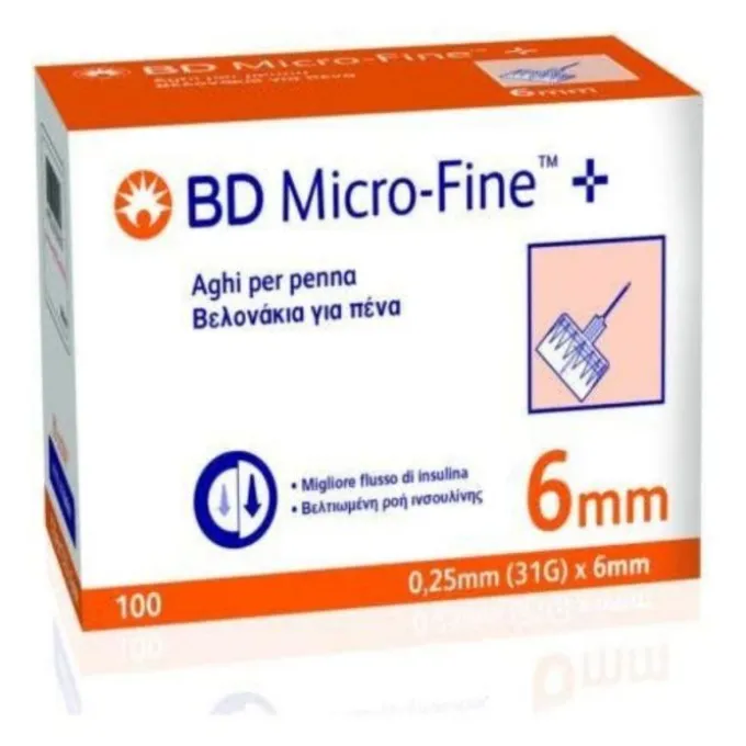 Bd Microfine Ago 6Mm 31G 100 Pezzi