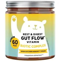 Bears With Benefits Rest&Digest Gut Flow Vitamin 60 Caramelle Gommose Con Edulcoranti Senza Zuccheri