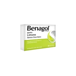 Benagol 24 Pastiglie 0,6 Mg + 1,2 Mg Limone Senza Zucchero