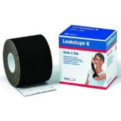 Benda Adesiva Actimove Leukotape K Taping Fisioterapico Larghezza 5 Cm Lunghezza 5 M Colore Nero In Rotolo
