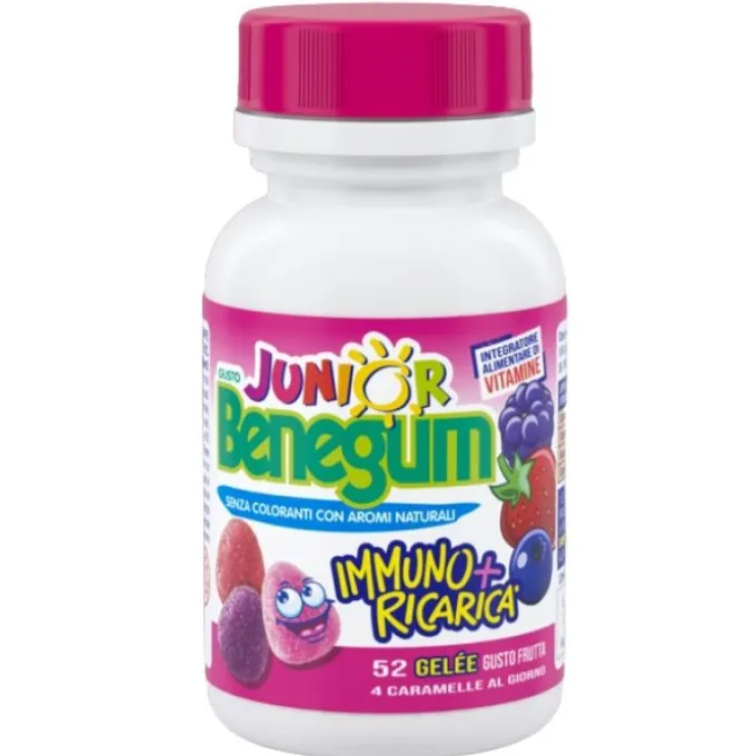 Benegum J Immuno + Ricarica Frutti Rossi 156 G