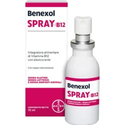 Benexol Spray Integratore Alimentare Di Vitamina B12 Ad Alto Dosaggio, Con Edulcorante, Flacone Da 15 Ml