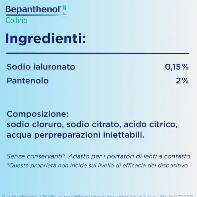 Bepanthenol Collirio 20 Monodose 0,5 Ml