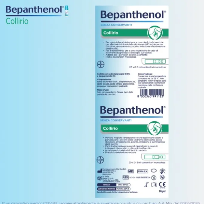 Bepanthenol Collirio 20 Monodose 0,5 Ml