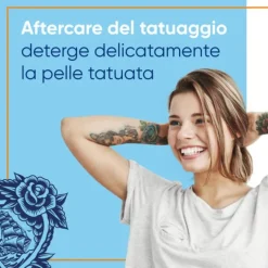 Bepanthenol Tattoo Detergente Delicato Per Tatuaggio Con Pantenolo, Protegge, Idrata E Rigenera La Pelle Tatuata 200Ml