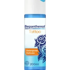 Bepanthenol Tattoo Detergente Delicato Per Tatuaggio Con Pantenolo, Protegge, Idrata E Rigenera La Pelle Tatuata 200Ml
