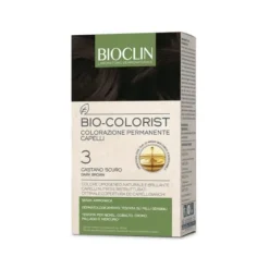 Bioclin Bio Colorist 3 Castani Sc Kit Composto Da Bio-Colorist Crema Colorante Cap 3 50Ml+Bio-Colorist Rilevatore Crema75Ml+ Biocolor Protect Maschera 10Ml+ Shampoo Postcolore10Ml