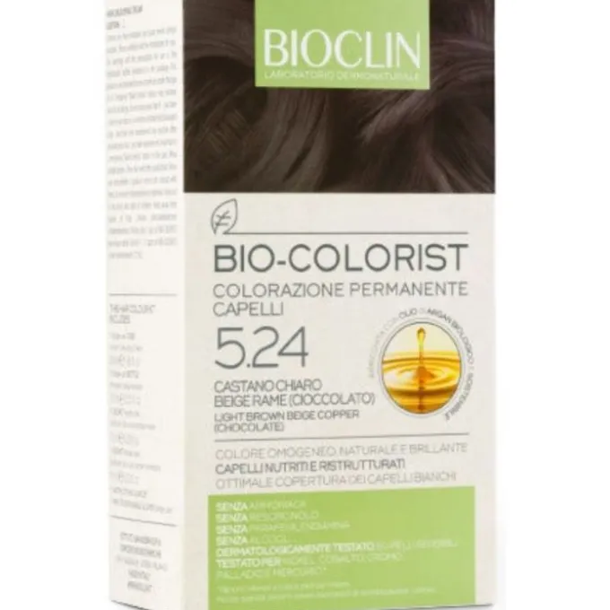 Bioclin Bio-Colorist 5.24 Castano Chiaro Beige Rame Tintura Naturale Capelli
