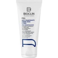 BIOCLIN PRO ANTI-TRASPIRANTE CREMA MANI E PIEDI CREMA IN TUBO DA 50 ML PER IL CONTROLLO DELLA SUDORAZIONE E DEI CATTIVI ODORI DI MANI E PIEDI