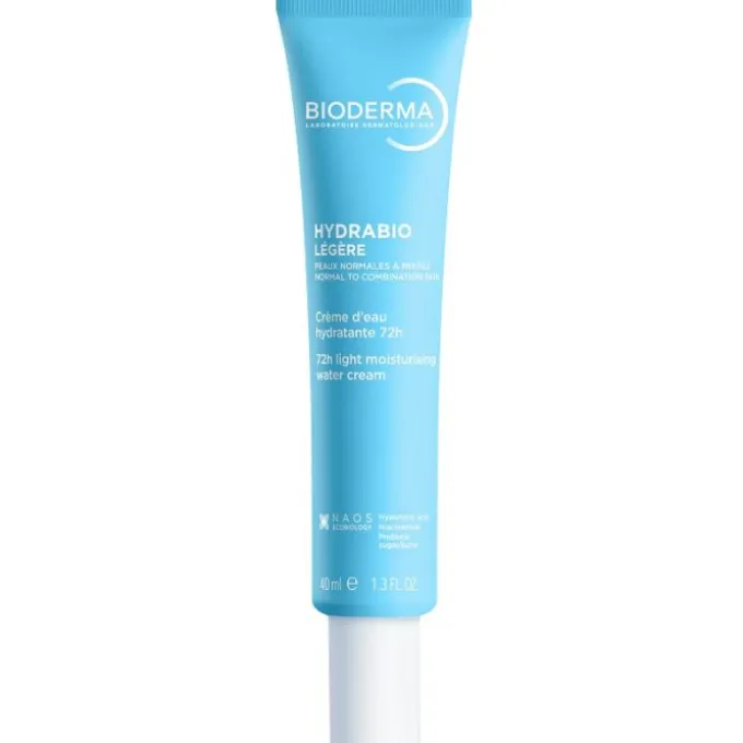 BIODERMA HYDRABIO LÉGÈRE CREMA IDRATANTE LEGGERA 40 ML. FORMULA IDROATTIVA CON AQUAGENIUM++, ACIDO IALURONICO E NIACINAMIDE. IDRATAZIONE 72 ORE.