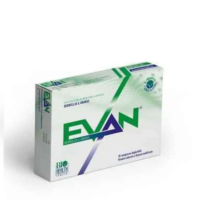 Biohealth Evan Boswelia Ananas Integratore Articolazioni 20 Compresse Ritenzione Idrica