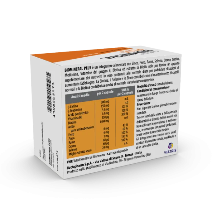 Biomineral Plus Integratore Anticaduta Capelli 60 Capsule Integratori Anticaduta