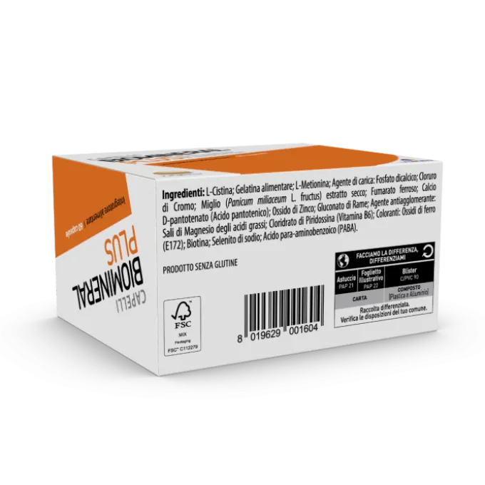 Biomineral Plus Integratore Anticaduta Capelli 60 Capsule Integratori Anticaduta