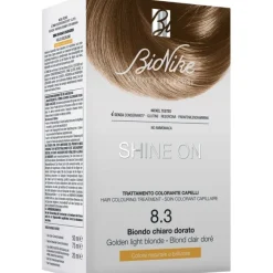 Bionike Shine On 8.3 Biondo Chiaro Dorato Trattamento Colorante Capelli Tinte