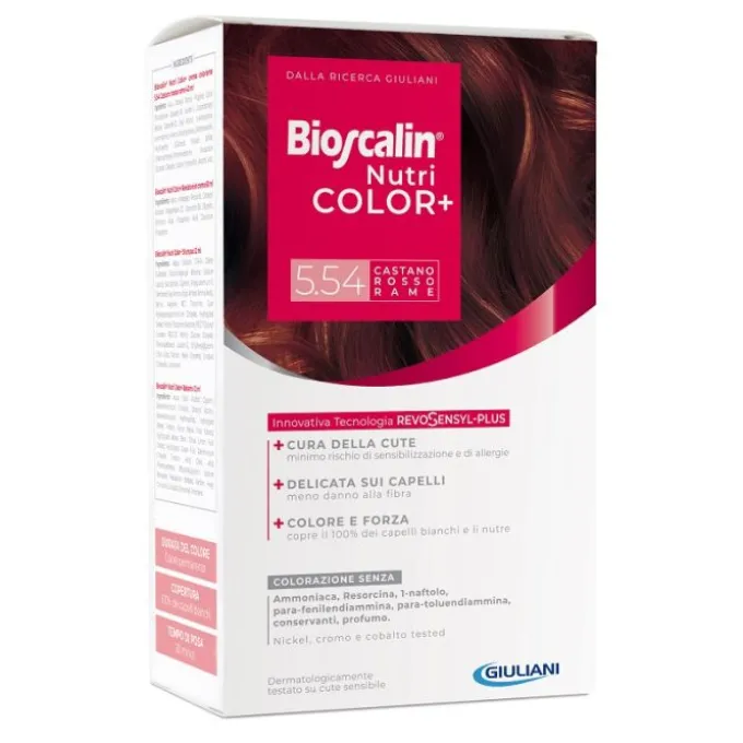 Bioscalin Nutri Color Plus 5.54 Castano Rosso Rame Trattamento Colorante