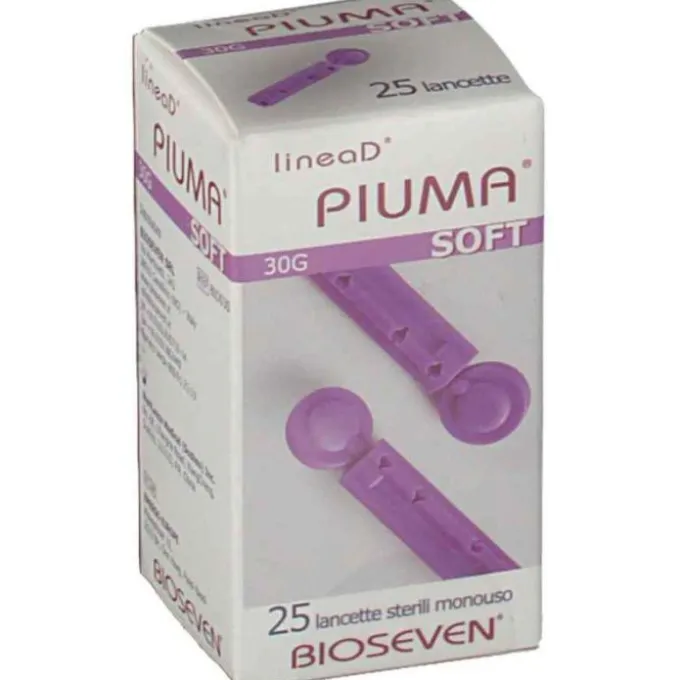 Bioseven Lancette Pungidito Linea D Piuma Soft Gauge 30 25 Pezzi