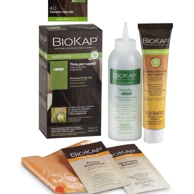 Bios Line Biokap Nutricolor Delicato Rapid Tinta 4,00 Castano Naturale 135 Ml