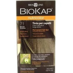 Bios Line Biokap Nutricolor 7,1 New Biondo Svedese Tinta Tubo + Flacone Tinte