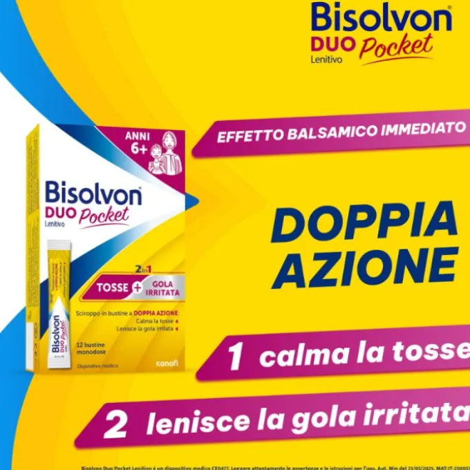 Bisolvon Duo Pocket Lenitivo New 12 Bustine Tosse Mista
