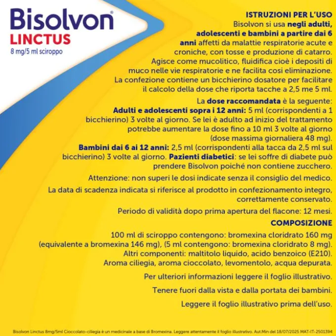 Bisolvon Sciroppo Flacone 200 Ml 8 Mg/5 Ml