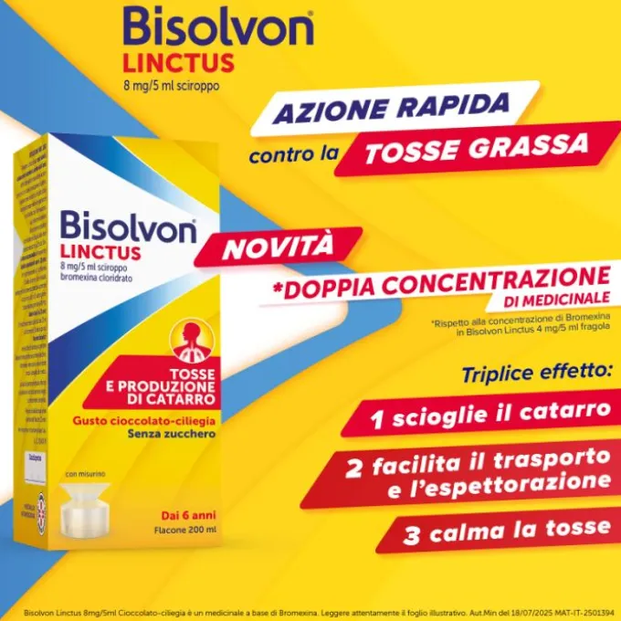 Bisolvon Sciroppo Flacone 200 Ml 8 Mg/5 Ml