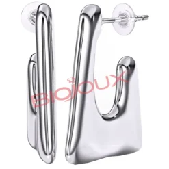BJT297 ORECCHINI ALIZEE 20 MM ACCIAIO INOSSIDABILE - ACCESSORIO MODA IPOALLERGENICO