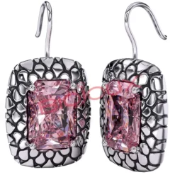 BJT332 ORECCHINI ARIELLE ROSA ACCIAIO INOSSIDABILE - ACCESSORIO DI MODA