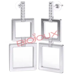 BJT334 ORECCHINI BRENDA 39 MM STAINLESS STEEL - ACCESSORIO DI GIOIELLERIA