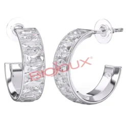 BJT327 ORECCHINI CLOE WHITE STAINLESS STEEL