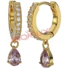 BJT317 ORECCHINI INES VIOLA GOLD PLATED - ACCESSORIO MODA