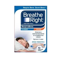 Breath Right Cerottini Nasali Classici Grandi 10 Pezzi