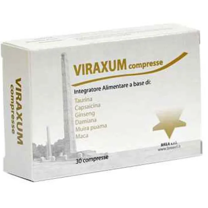 Brea Viraxum Integtratore Tonificante Energizzante 30 Compresse Integratori Fertilita E Libido