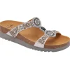 CALZATURA NEW BOGOTA' WEDGE SATIN+BEADS W SILVER/PEWTER TAGLIA 40
