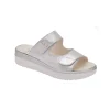 CALZATURA ORTOPEDICA DONNA VERSILIA PRINTED LEATHER W ARGENTO MISURA 38 - DISPOSITIVO MEDICO CLASSE I
