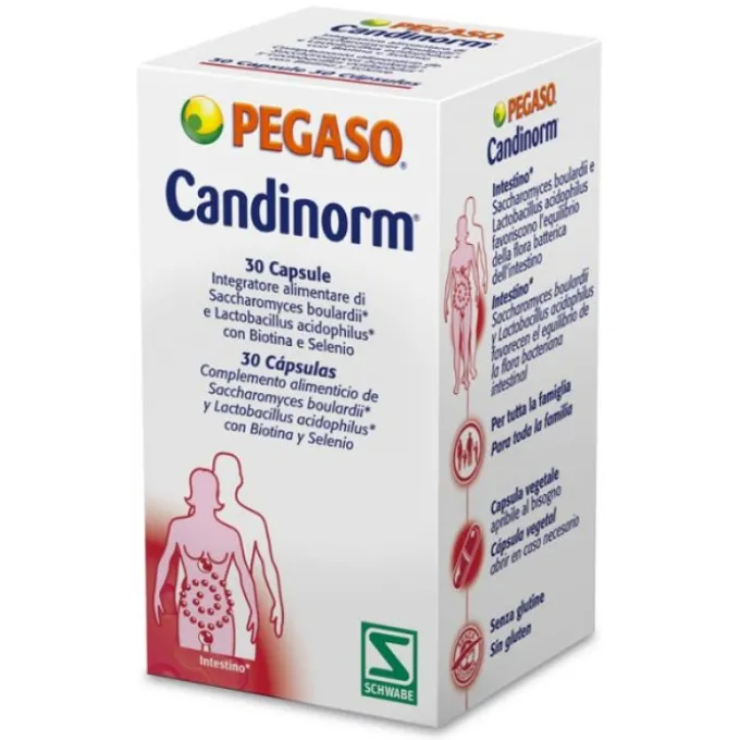 Candinorm Integratore Equilibrio Flora Batterica Intestinale 30 Capsule Fermenti Lattici