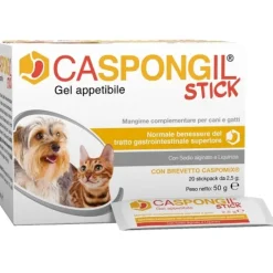 Caspongil Stick Gel Appetibile 20 Stickpack Da 2,5 G Integratori Per Animali