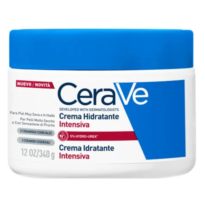 CERAVE CREMA IDRATANTE INTENSIVA VASETTO 340 G PER PELLI MOLTO SECCHE CON SENSAZIONE DI PRURITO CON CERAMIDI E HYDRO-UREA