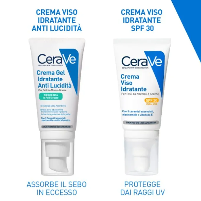 Cerave Crema Viso Idratante Anti-Lucidità Pelle Grassa E Mista 50Ml