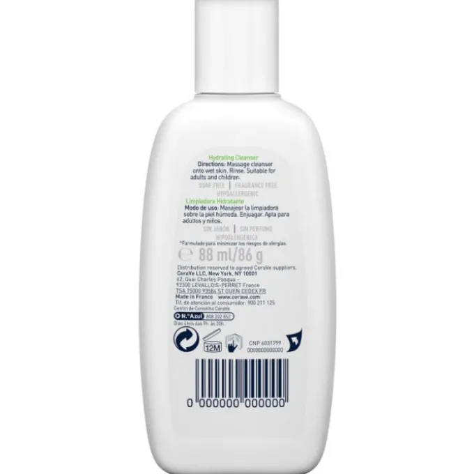 Cerave Detergente Idratante Viso Pelle Da Normale A Secca, Con Acido Ialuronico E Ceramidi 88 Ml