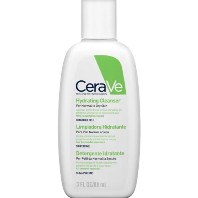 Cerave Detergente Idratante Viso Pelle Da Normale A Secca, Con Acido Ialuronico E Ceramidi 88 Ml