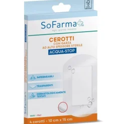Cerotto Acquastop 10X15 Cm 4 Pezzi Sofarmapiu' Cerotti Impermeabili