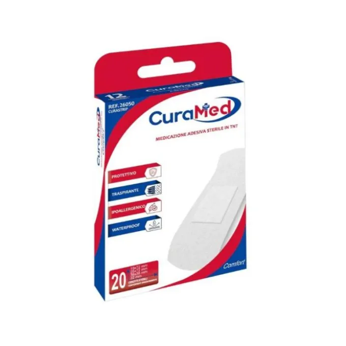 CEROTTO CURASTRIP TESSUTO NON TESSUTO 4 MISURE 20 PEZZI