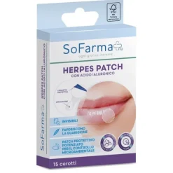 Cerotto Herpes Patch Con Acido Ialuronico Sofarmapiu' 15 Pezzi