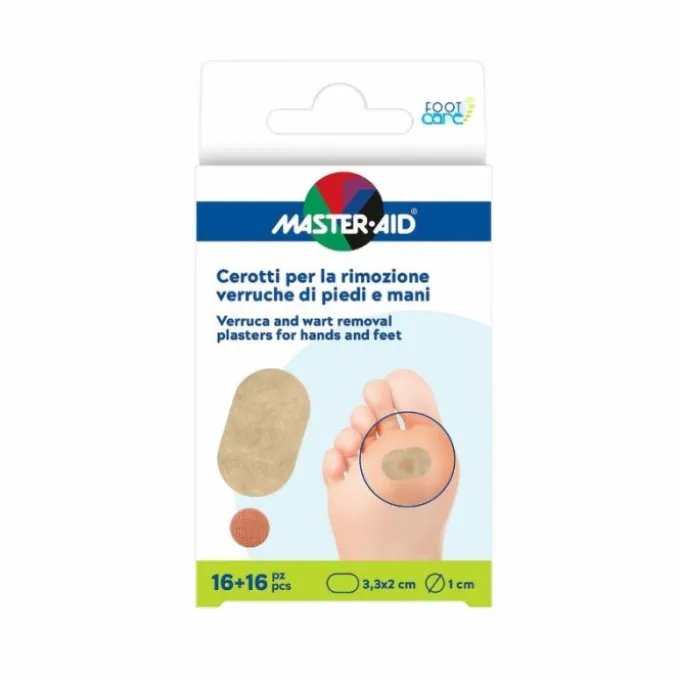 Cerotto Verruche Master-Aid Footcare Piedi/Mani 16 Pezzi E4