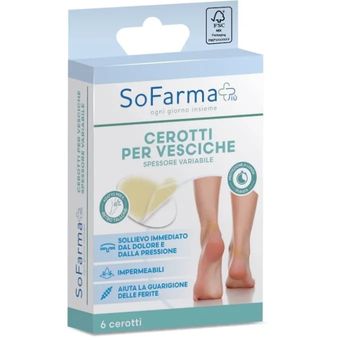 Cerotto Vescica Retrotallone Ovale 44X66 Mm Sofarmapiu' 6 Epzzi