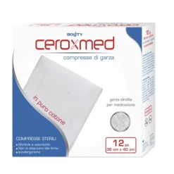 Ceroxmed Compresse Di Garza Sterili In Puro Cotone 36X40 Cm 12 Pezzi