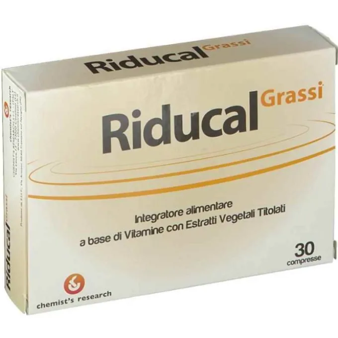 Chemist's Research Riducal Grassi Integratore Controllo Del Peso 30 Compresse