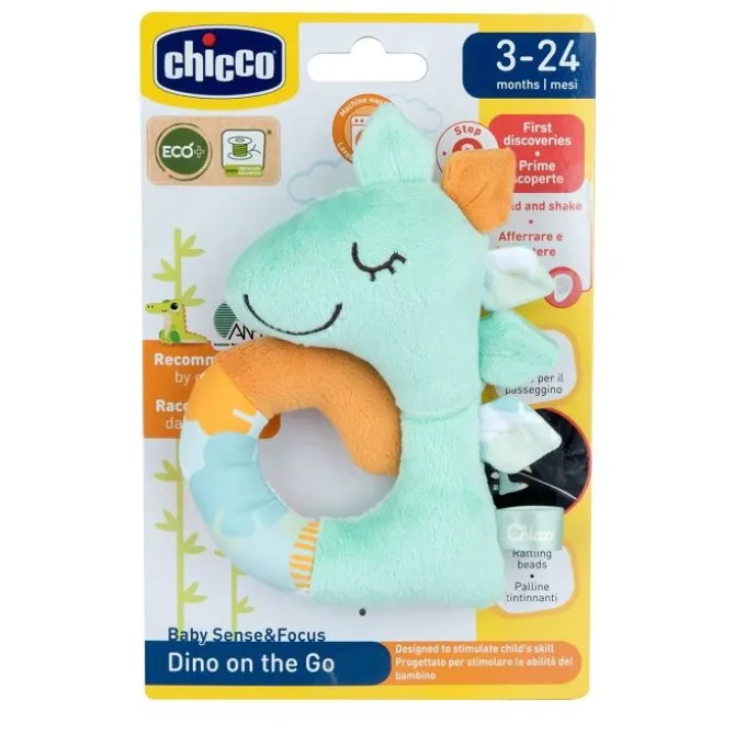 CHICCO BABY SENSE&FOCUS TRILLINO SOFT DINOSAURO ECO+ - GIOCO SENSORIALE PER NEONATI