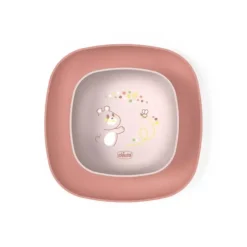 CHICCO CIOTOLA E PIATTO PIANO 12M+ ROSA - SET PAPPA PER L'INFANZIA