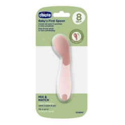 CHICCO CUCCHIAINO IAIÒ ANGOLATO 8M+ ROSA - ACCESSORIO PAPPA PRIMA INFANZIA